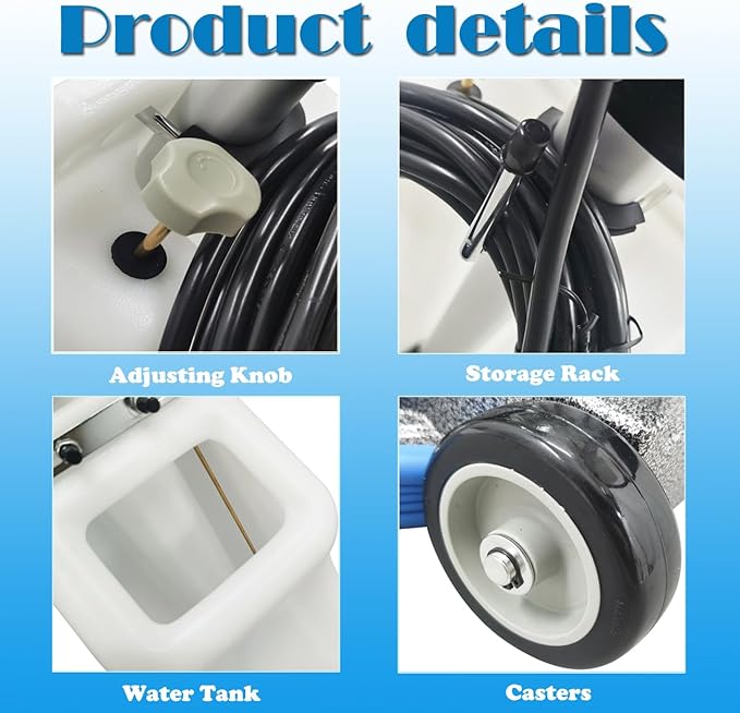 Floor Scrubber Buffer Polisher Commercial Floor Scrubber Machine 17" Tile Floor Cleaning and Polishing Machine 110V 1100W