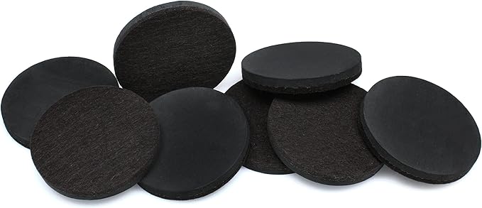GorillaSliders Premium Felt Furniture Sliders for Hardwood Floors (8 Pack) Reusable 3-1/2” Round Felt Furniture Movers for Sliding on Hard Surfaces, Heavy Duty Felt & Rubber Foam, Black, CB136