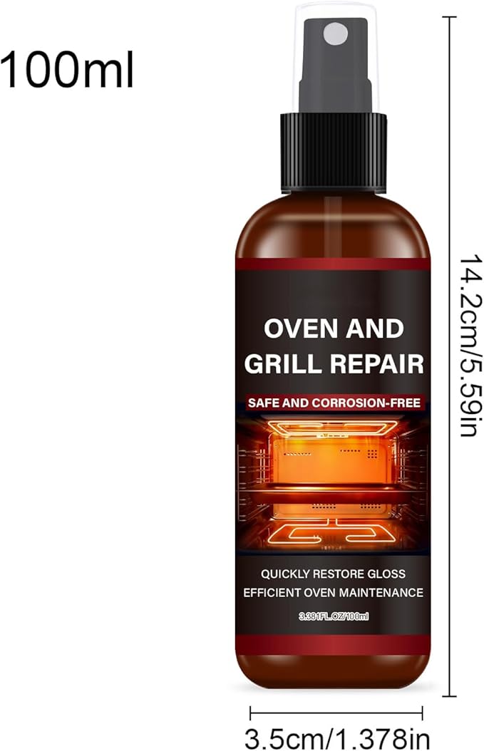 Kitchen Degreaser Spray, 100ml Heavy Duty Foam Cleaner, Professional Formula for Ovens, BBQ Grills, Deep Fryers, Stainless Steel, Cooktops, Griddles