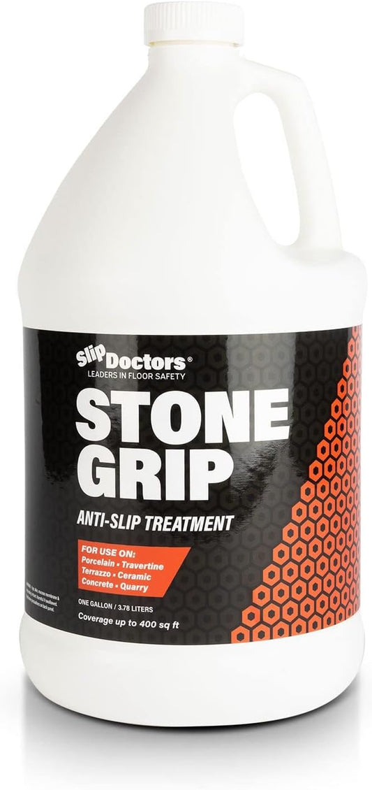 Stone Grip Industrial (Gallon) Non-Slip Floor Treatment for Tile and Stone to Prevent Slippery Floors. Indoor/Outdoor, Residential/Commercial, Works in Minutes for Increased Traction