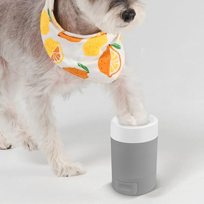 Pet Foot Washing Cup, Dog Paws Cleaner Plastic Dog Washing Station Dog Paws Washer Pet Foot Cleaner for Pets Cats and Dogs (Gray)