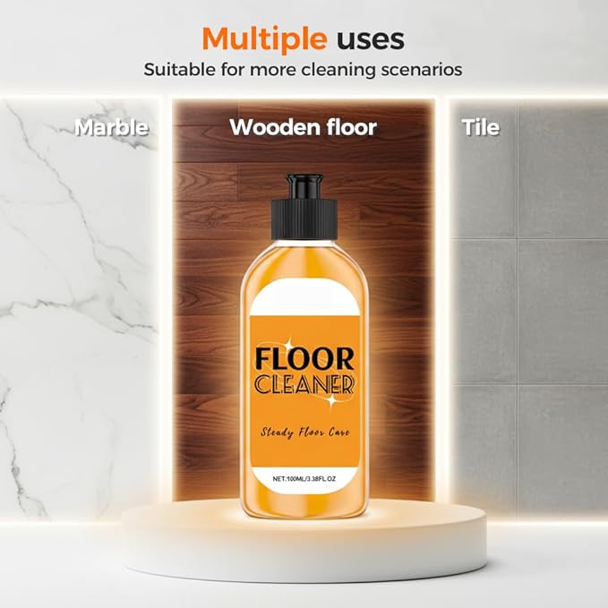 Hardwood Floor Cleaner, 2026 New Household Hardwood FloorCleaner for Mopping Home, Bathroom, Kitchen,Wood Floor Cleaners for Mopping Wood, Tile, Marble (1PCB)