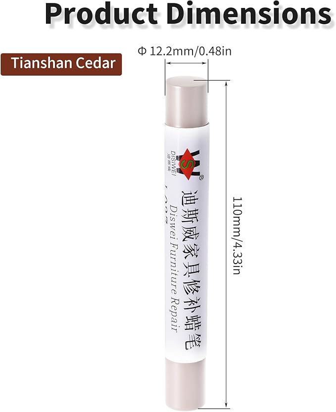 Wood Filler Sticks Tianshan Cedar Furniture Scratch Repair Crayons Wood Floor Repair Wax Filler Sticks Furniture Repair Wax Crayons for Wooden Furniture, Floors, Cabinets & Tables