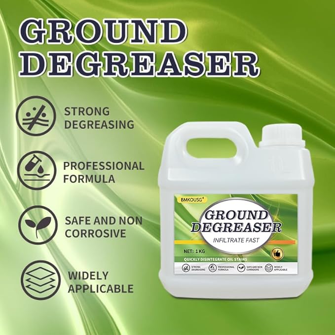 Heavy Duty Degreaser for Concrete & Garage Floors – Fast-Acting Oil Stain Remover for Driveways, Auto Shops, Kitchens | Industrial Strength, Safe on Tile, Stone, Cement (1 KG)