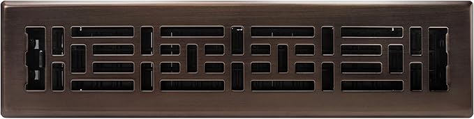 Decor Grates AJH214-RB Oriental Floor Register, 2x14 Inches, Rubbed Bronze Finish