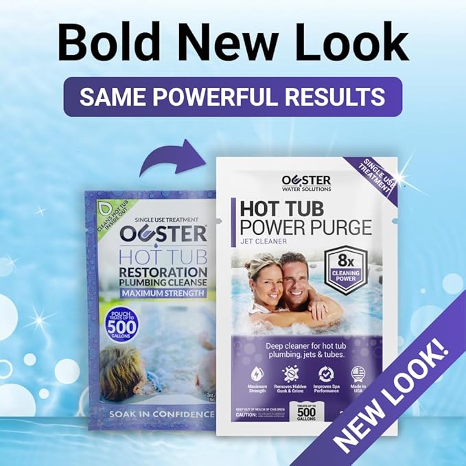 Bio Ouster Power Purge Hot Tub Jet Cleaner w/Towel - Hot Tub Cleaner for Jets, Tubes, Plumbing - for Standard & Inflatable Spas - Removes Gunk Buildup for Crystal Clear Water - Made in USA (4-Pack)