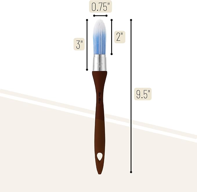 Bates- Trim Paint Brush, 0.75 Inch, Ergonomic Non-Slip Handle, Synthetic Bristles, Trim Brushes for Painting, Soft Mauve Color