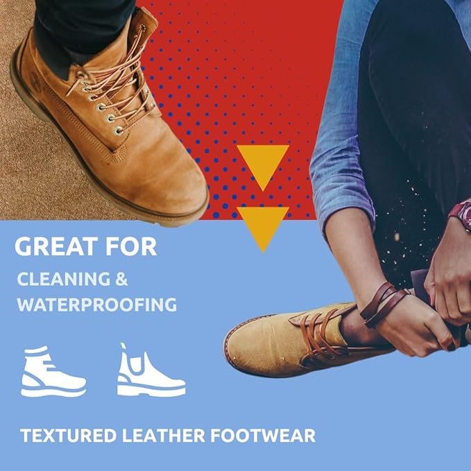 Nikwax Nubuck & Suede Proof Duo-Pack Clean & Waterproof Spray Restores DWR Water Repellency, Leather Shoe Care, Boot & Footwear Cleaner with Scrub Brush, Rain Protection, Safe for Gore-Tex
