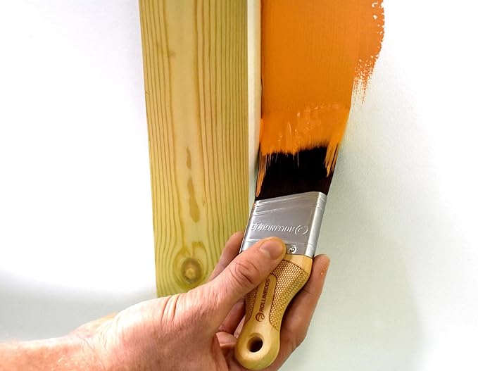ROLLINGDOG 2 Inch Trim Brush - Short Handle Angled Paint Brush for Painting Walls, Furniture, Cutting in, Trim, Detail Painting