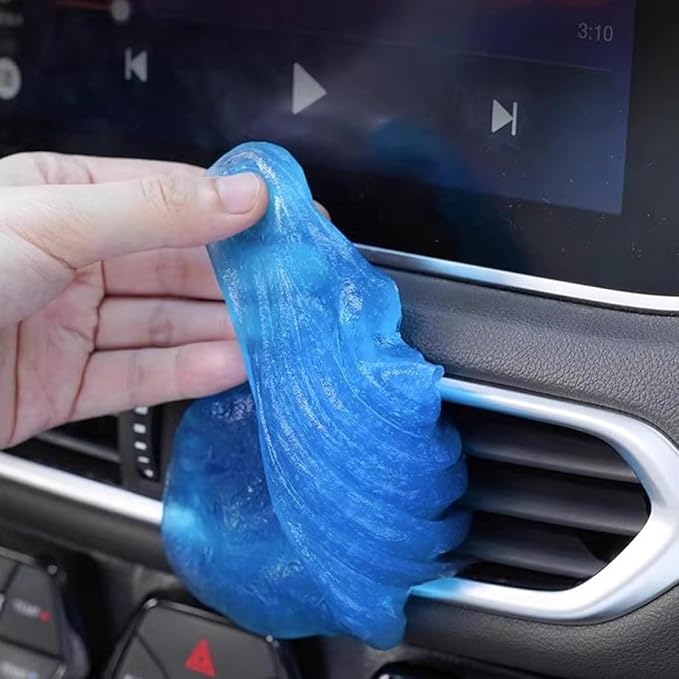 Reusable Car Cleaning Gel Slime Putty - Strong Adhesive Dust Cleaner for Auto Vents, Interior, Keyboards & Electronics