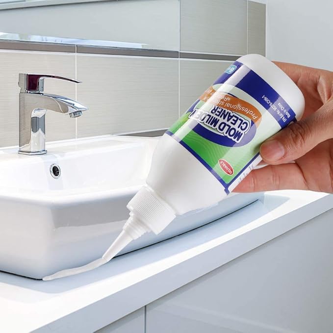 Mold Remover Gel - Effective Mold Cleaner for Household Shower, Kitchen Sinks, Walls, Tiles, Grout, Bathrooms, Washing Machine and Refrigerator Strips - 15 Fl.Oz