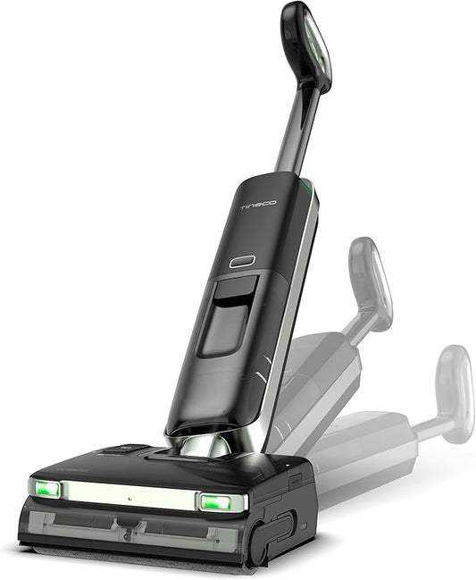 Tineco Floor ONE S7 Master Wet Dry Vacuum Cleaner, 23kPa Suction Vacuum Mop with DustReveal Green Headlight, 65 Min Runtime, 185°F Flashdry, 3.9inch Ultra-Slim Stretch Mop