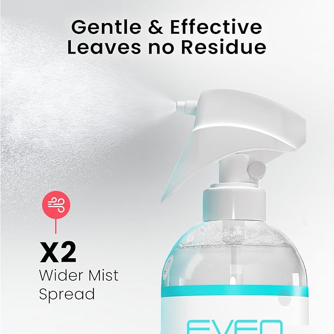 EVEO® Screen Cleaner Spray (Streak-Free) TV Screen Cleaner for Smart TV, LCD, LED, OLED | Computer Screen Cleaner Spray and Wipe Microfiber Cloth for TV, Monitor, Laptop, iPad, Tesla & More - 1 Pack