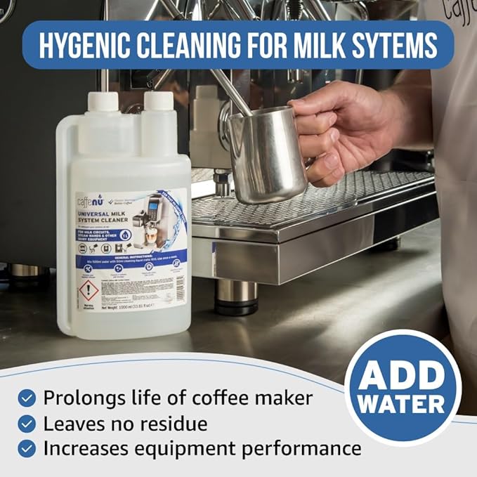 Caffenu Milk Frother Cleaner for Coffee Machines. Alkaline Up to 32 Cleans