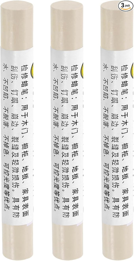 uxcell Furniture Repair Crayons, 3Pcs - Wood Wax Filler Stick, Furniture Markers Touch Up - for Scratches Holes Tables Desks Wooden Floors Cover Ups, Gray Chicken Wings Wood