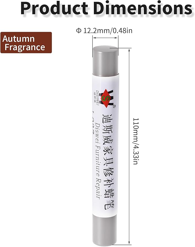 Wood Filler Sticks Autumn Fragrance Furniture Scratch Repair Crayons Wood Floor Repair Wax Filler Sticks Furniture Repair Wax Crayons for Wooden Furniture, Floors, Cabinets & Tables