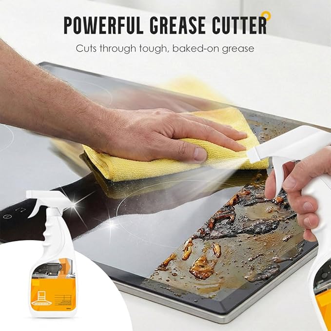 Heavy Duty Kitchen Degreaser Spray, Multi Functiona Foam Degreaser Spray for Kitchen, Heavy-Duty Oil Stain Cleaner Spray for Surfaces All Purpose Cleaning (2PCS)