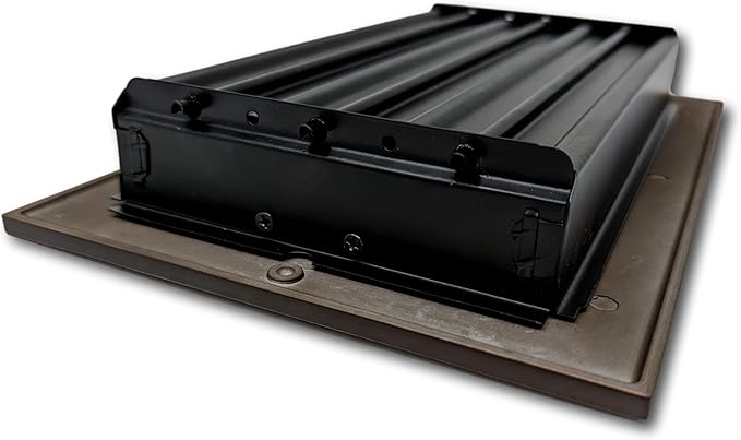 Madelyn Carter 6 x 10 Cast Aluminum Linear Vent Cover with Damper - Oxidized Bronze (Overall: 7.25 x 11.5) | Floor Register - Wall Register
