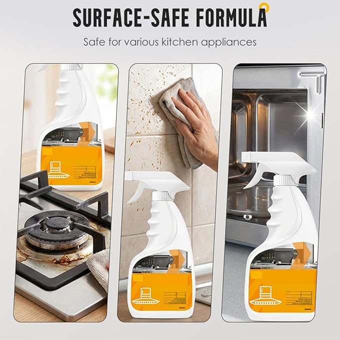 Heavy Duty Kitchen Degreaser Spray, Multi Functiona Foam Degreaser Spray for Kitchen, Heavy-Duty Oil Stain Cleaner Spray for Surfaces All Purpose Cleaning (1PCS)