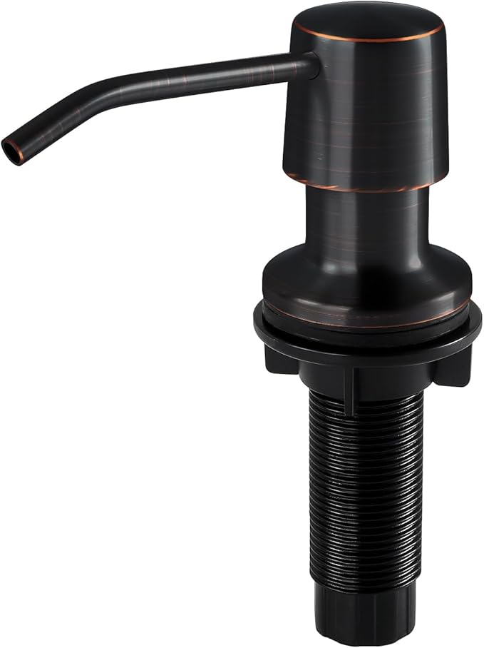 Soap Dispenser - 4” Spout and 16oz Capacity Bottle - Built in Sink Soap Dispenser for Kitchen Sink - Oil Rubbed Bronze Countertop Soap Dispenser Pump with 47" Extension