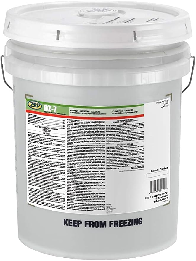 Zep DZ-7 Neutral Disinfectant Cleaner - 5 Gallon (1 Unit) 752039