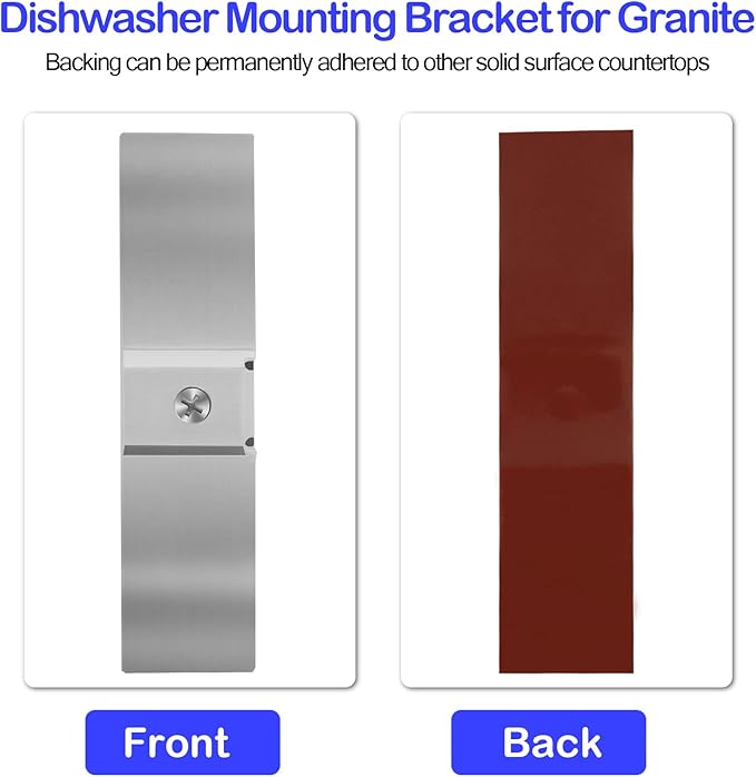 𝙐𝙥𝙜𝙧𝙖𝙙𝙚𝙙 Granite Dishwasher Mounting Brackets Replacement Dishwasher Installation Bracket on All Solid Surfaces, Quartz, Corian, Granite, and Marble Countertops - 2 Pack