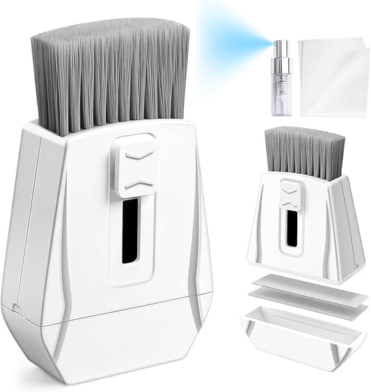 Keyboard Brush, Portable Keyboard Cleaner Soft Bristle Cleaning Brush, Safe Streak-Free Phone Screen Cleaner, Retractable Laptop Cleaning Kit for Computer MacBook PC iPad Camera Lens Monitor