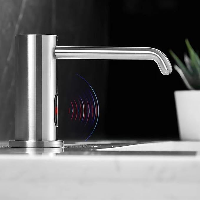 Automatic Liquid Soap Dispenser Touchless for Bathroom and Kitchen with 33.81oz/1000ml Upgraded Infrared Sensors Built in Sink Soap Dispenser for Smart Home