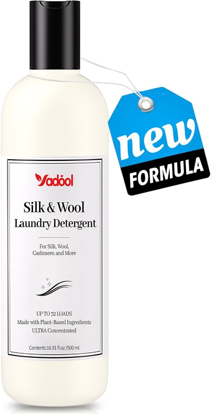 Silk & Wool Laundry Detergent, Cashmere Detergent, Double Concentrated Cashmere Shampoo, Compatible With Silk, Wool, Cashmere Delicate Wash, Soft And Comfortable - 16.91 Fl Oz