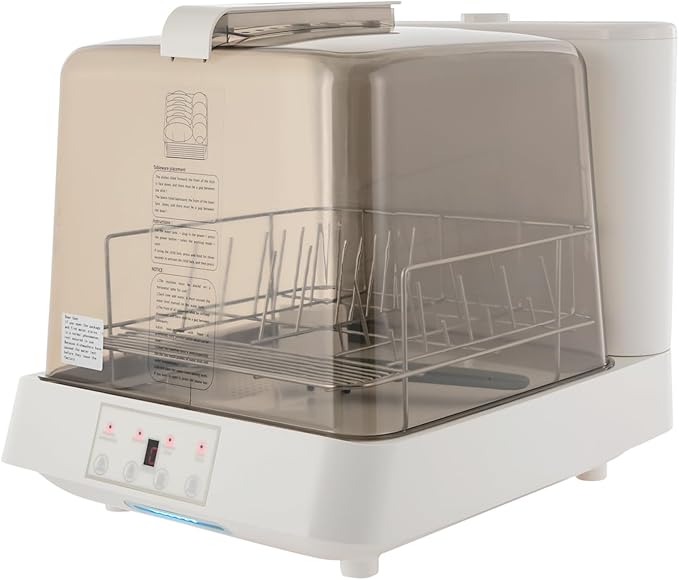 800W Portable Countertop Dishwasher with 3Programs,360° Dual Spray 162℉ High-Temp& Air-Refresh Function and Touch Screen for Small Apartments, Dorms and RVs,No Hookup Needed