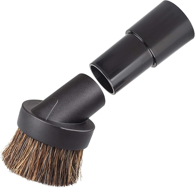 Vacuum Brush Attachments,1.25” Round Dust Brush For Shark Vacuum Attachments. Replacement For Shark vacuum Accessories Brush with 1 1/4 to 1 3/8 Inch Vacuum Hose Adapter Tool for Standard Hose.