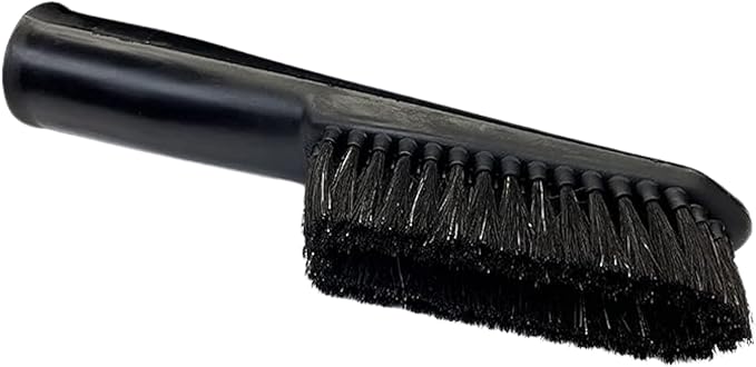 Wessel-Werk All-Purpose Vacuum Dust Brush Attachment with Soft but Sturdy Black Natural Fibers for Home or Car Detailing for Canister, Upright, or Central Vacuum