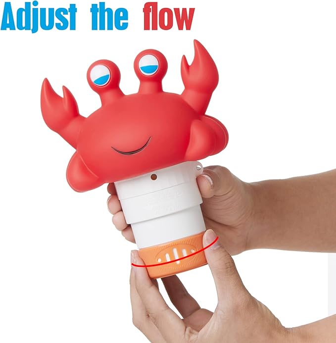 XY-WQ Crab Chlorine Floater for 1" Tab ONLY, Mini Floating Pool Chlorine Dispenser
