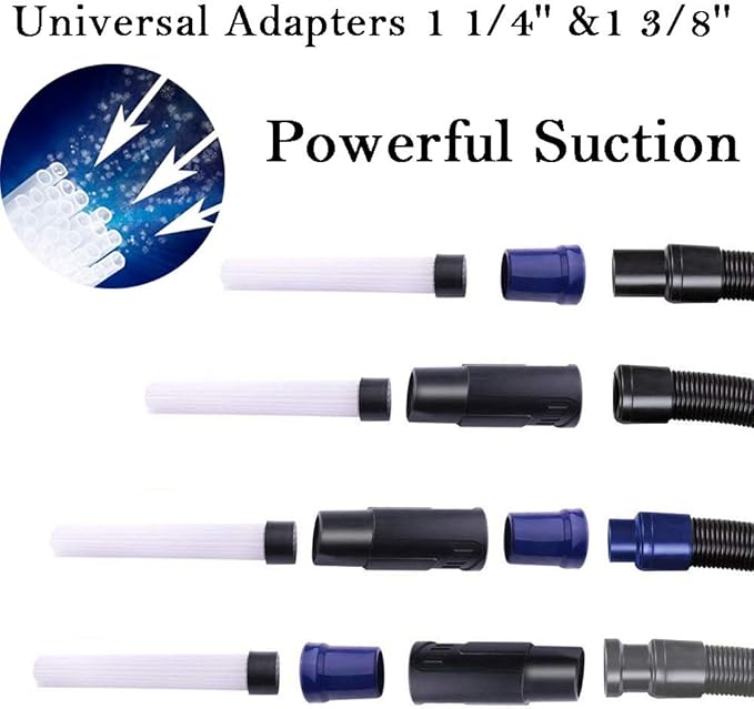 1-1/4inch & 1-3/8'' Vacuum Attachments Mini Micro Tool Attachment 9 Piece Set