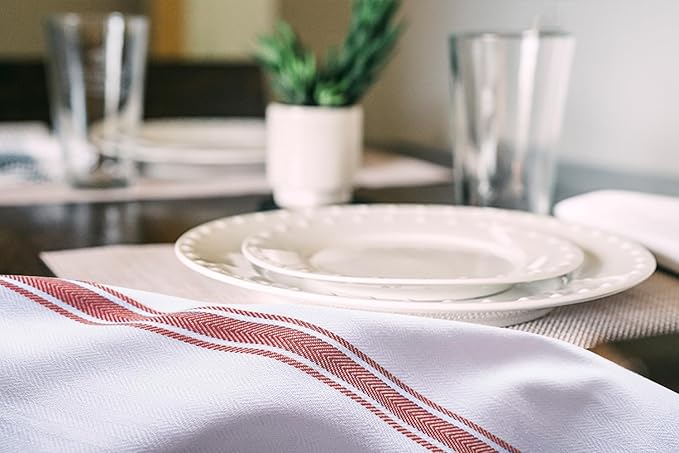 Dish Towels Set (Value Pack of 30) Size 15x25 Inch, 100% Cotton Soft & Absorbent Kitchen Towels, Tea Towels, Reusable Cleaning Cloths for Household Cleaning (Red)
