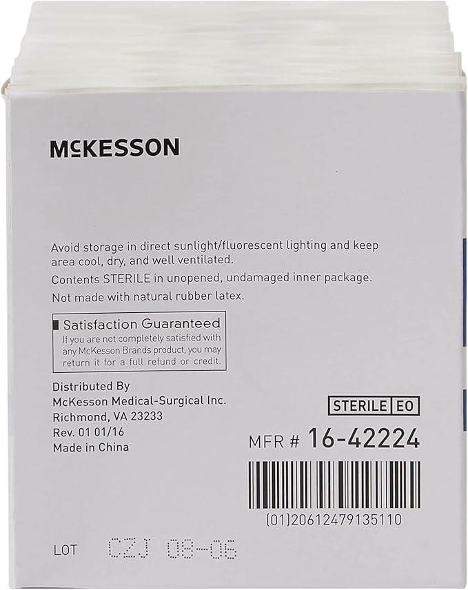 McKesson Non-Woven Sponges, Sterile, 4-Ply, High Absorbency, Polyester/Rayon (2 X 2 Inch (3000 Count))