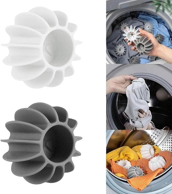 6Pcs Laundry Balls, Silicone Pet Hair Remover for Laundry, Reusable Lint and Hair Catcher for Washing Machines, Cat Dog Fur Remover Balls for Clothes