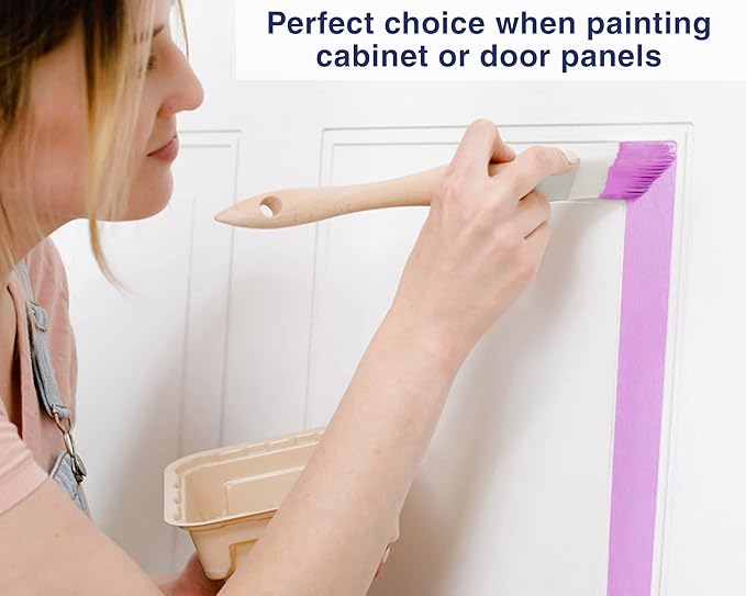 Zibra Triangle Paint Brush for Wall Corners, Doors, Cabinets and Detailed Molding, 1.25-inch, Artist Brush