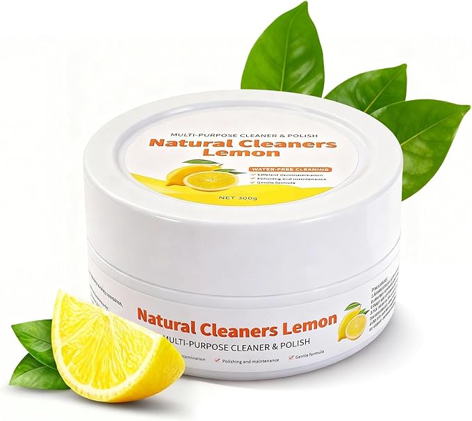 All Purpose Cleaner and Polish Paste - Glass Oven & Stove Top Cleaner for Kitchen Burnt Pans Cooktops Sinks Tile & White Shoes - Natural Multi Surface Grease Marker & Hard Water Stain