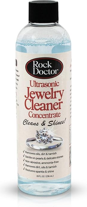 Rock Doctor Jewelry Cleaner Spray – Gentle Solution for Diamonds, Gold, Silver, Pearls, & Precious Stones – Restores Sparkle & Shine – 8 oz