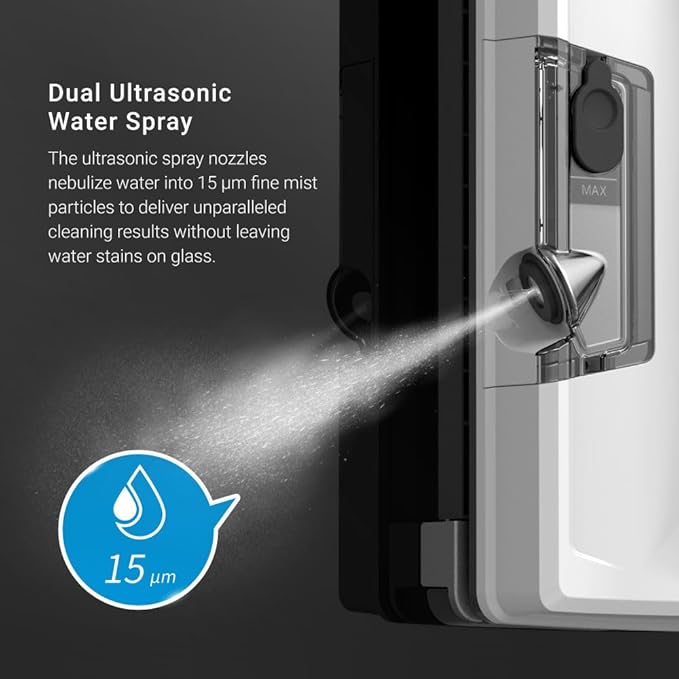 HOBOT S7 Pro Window Cleaning Robot | Dual Mop Polish Hand Wiping Technology, 15nm Ultrasonic Spray, 4800Pa Suction | Automatic Window Washer Robot for Framed/Frameless Glass, Indoor & Outdoor Use
