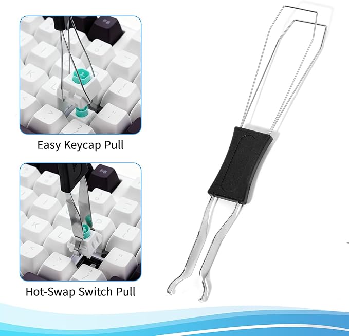 6 PCS Keyboard Cleaning Kit with Keycap Puller, Keycap Remover, Anti-Static Keyboard Cleaning Brush, Key Board Cleaner Kit for Mechanical Keyboards Computer Motherboard Camera Small Space