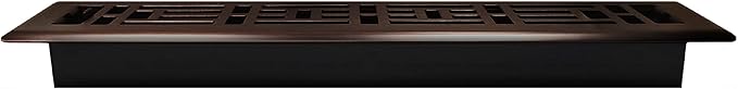 Decor Grates AJH214-RB Oriental Floor Register, 2x14 Inches, Rubbed Bronze Finish