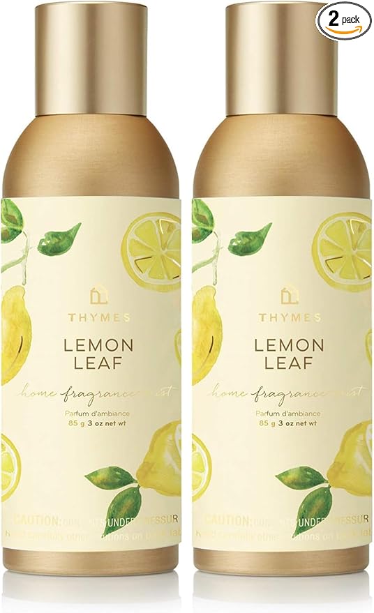 Thymes Fragrance Mist - 3 Oz - Lemon Leaf (Pack of 2)