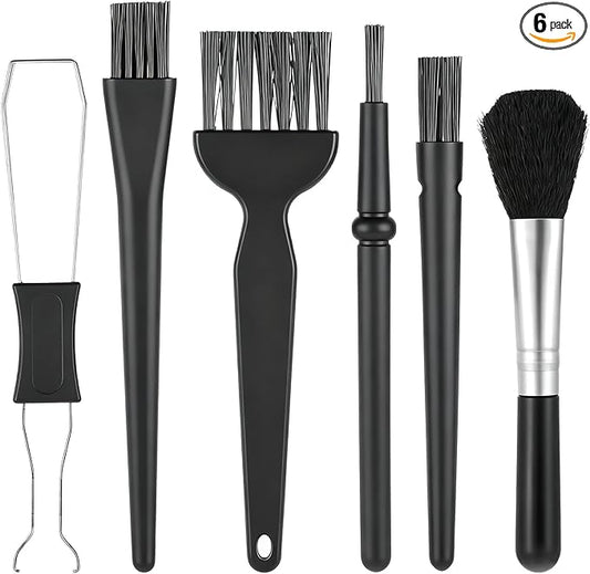6 PCS Keyboard Cleaning Kit with Keycap Puller, Keycap Remover, Anti-Static Keyboard Cleaning Brush, Key Board Cleaner Kit for Mechanical Keyboards Computer Motherboard Camera Small Space