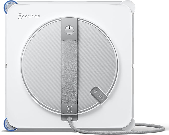 ECOVACS WINBOT W2S Window Cleaning Robot, Intelligent Edge-to-Edge Cleaning with TruEdge Scrubbers, 3 Water Nozzles, 10-Level Safety System, Win-SLAM 4.0 Route Planning, Even Climbing System