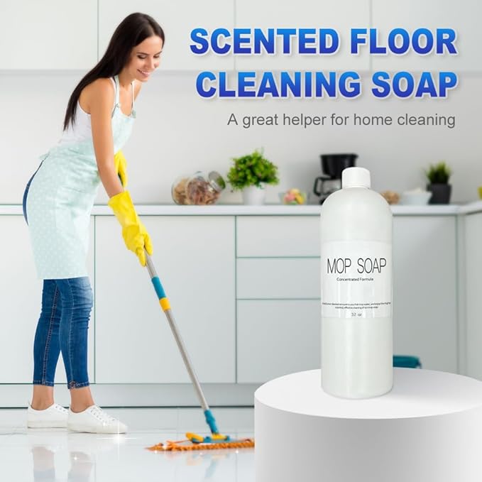 Brazilian Waves Mop Soap Concentrate, Multi-Surface Floor Cleaner for Tile, Laminate & Hardwood Formula for Kitchen, Bathroom & Home | Crisp Clean Scent (120ML-1PCS)