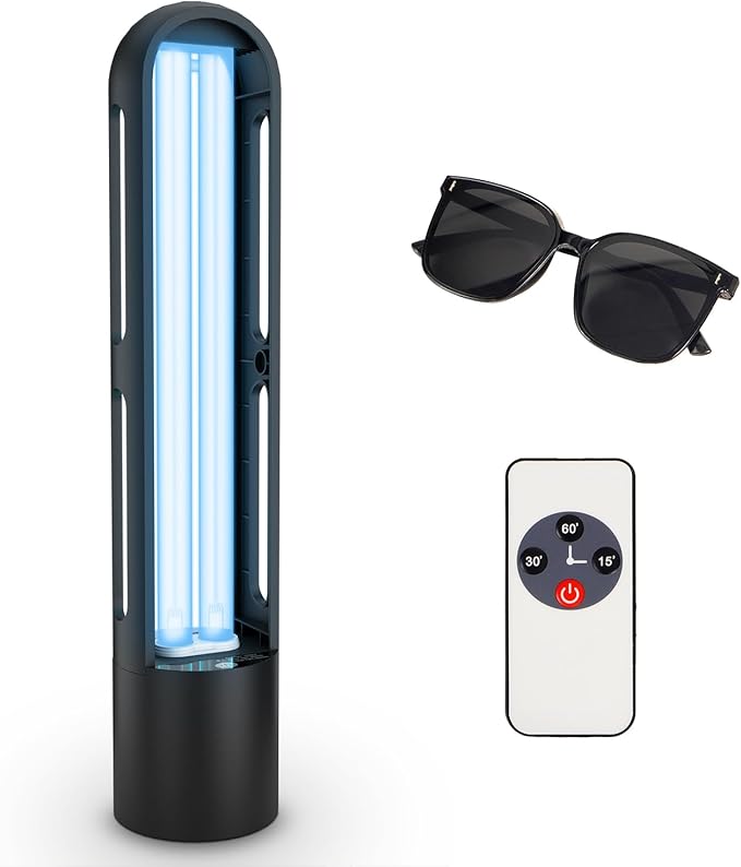 SalonDepot UV Light Sanitizer 38W Dust Mites Remover, Ultraviolet Light with 3 Speed Timer Setting for Bedroom, Kitchen & Office
