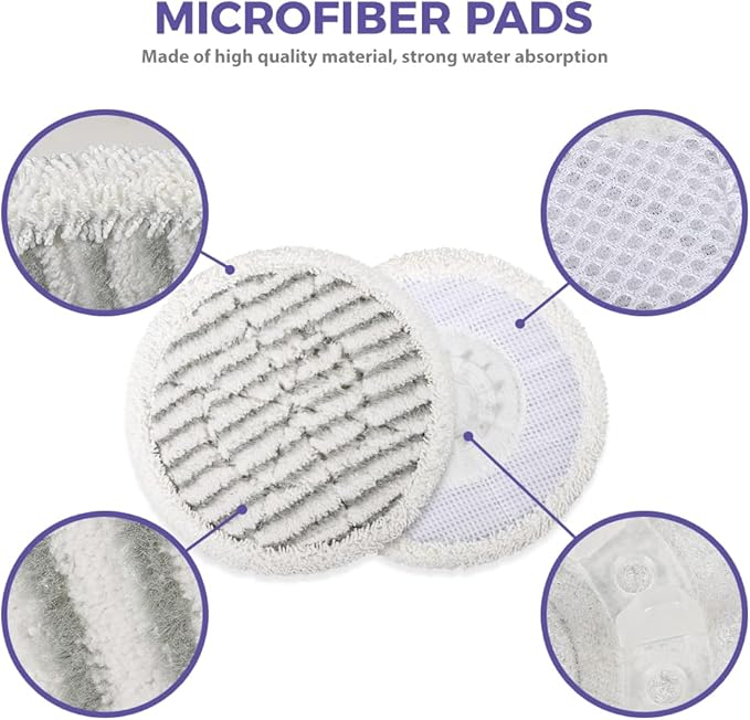 Replacement Steam Mop Pads for Shark Steam Mop Pads Compatible with Shark S7000AMZ S7000 S7001 S7001TGT S7000 Series Steam & Scrub All-in-One Hard Floor Steam Mop (10-PACK)