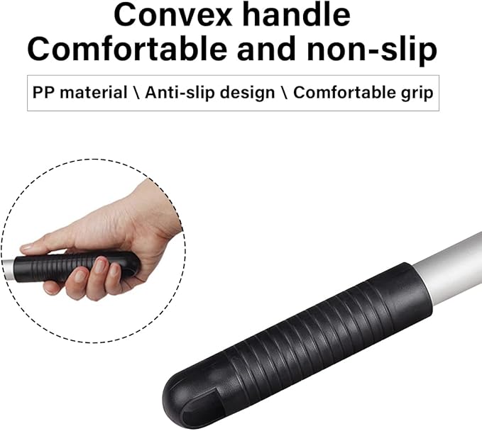 Windshield Cleaning Tool, Car Window Cleaner with 4 Washable Reusable Microfiber Pads, Extendable Long Handle Glass Wiper Cleaning Kit, Auto Accessories Universal for Office and Home (Blue)